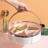 Plastic fruit platter, multi-layer fruit platter, living room home, light luxury dried fruit box, double-layer candy platter, compartmented fruit platter, transparent details Picture